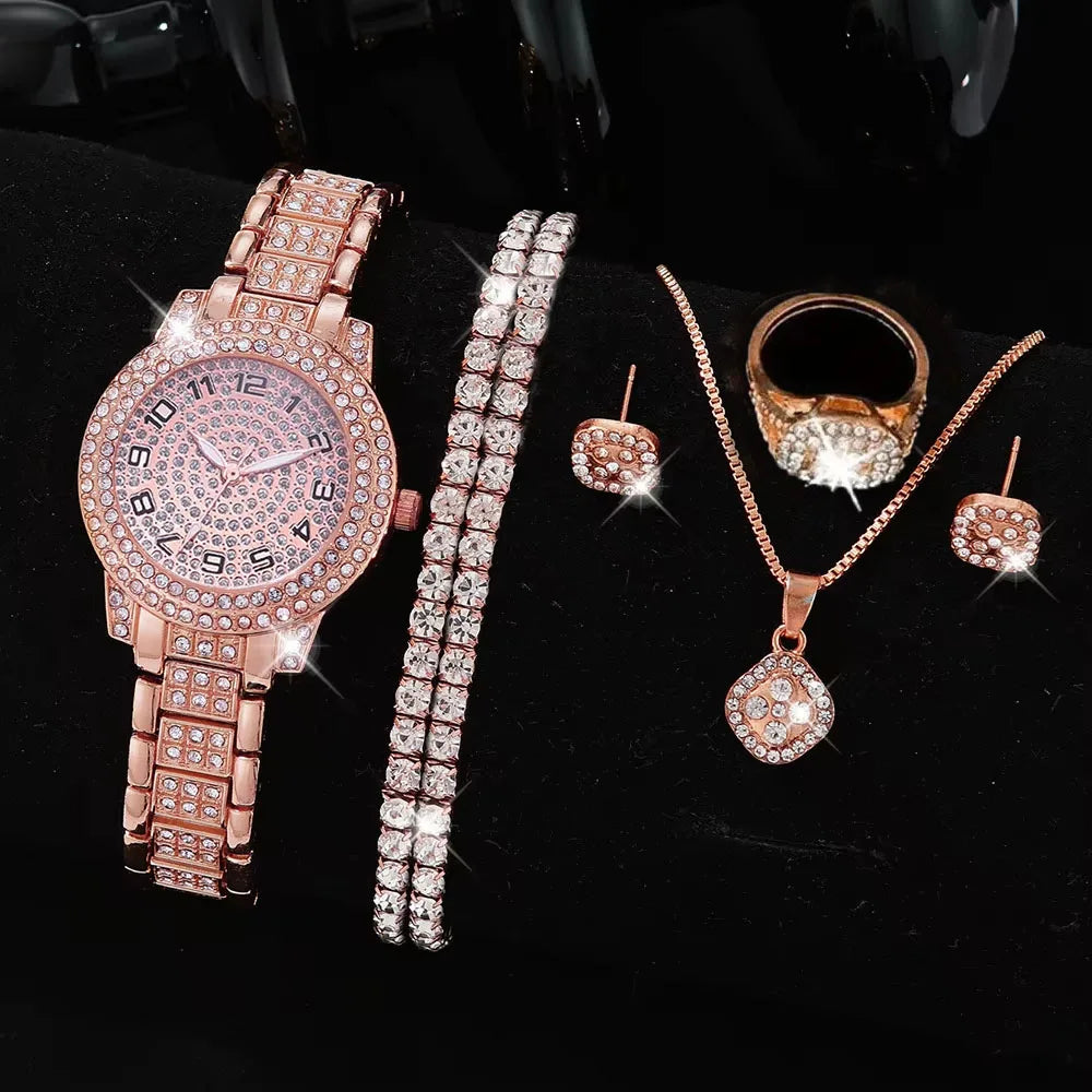 Round Roman Numeral Quartz Bracelet Watch