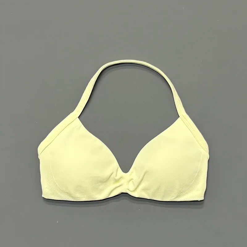 Women’s Halter Sports Bra – Open-Back Design