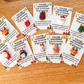 Christmas Mini Cards with Resin Charms – Assorted 10 or 40 Pack