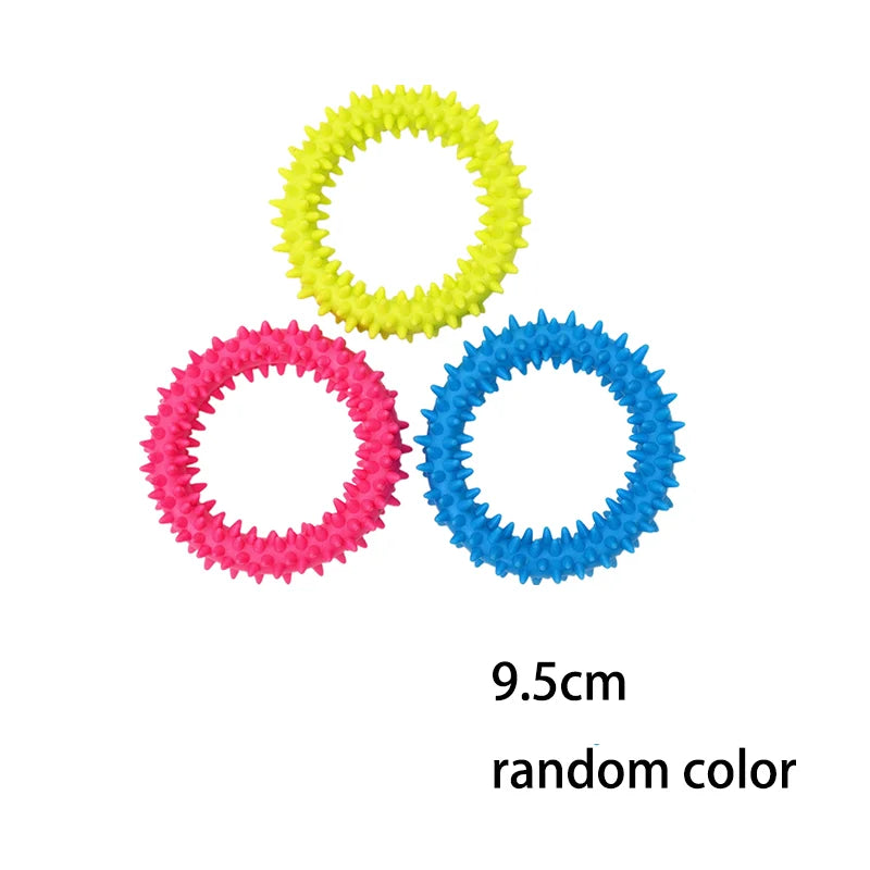 Textured Dog Play Toys – One or Three Pieces, Random Colors