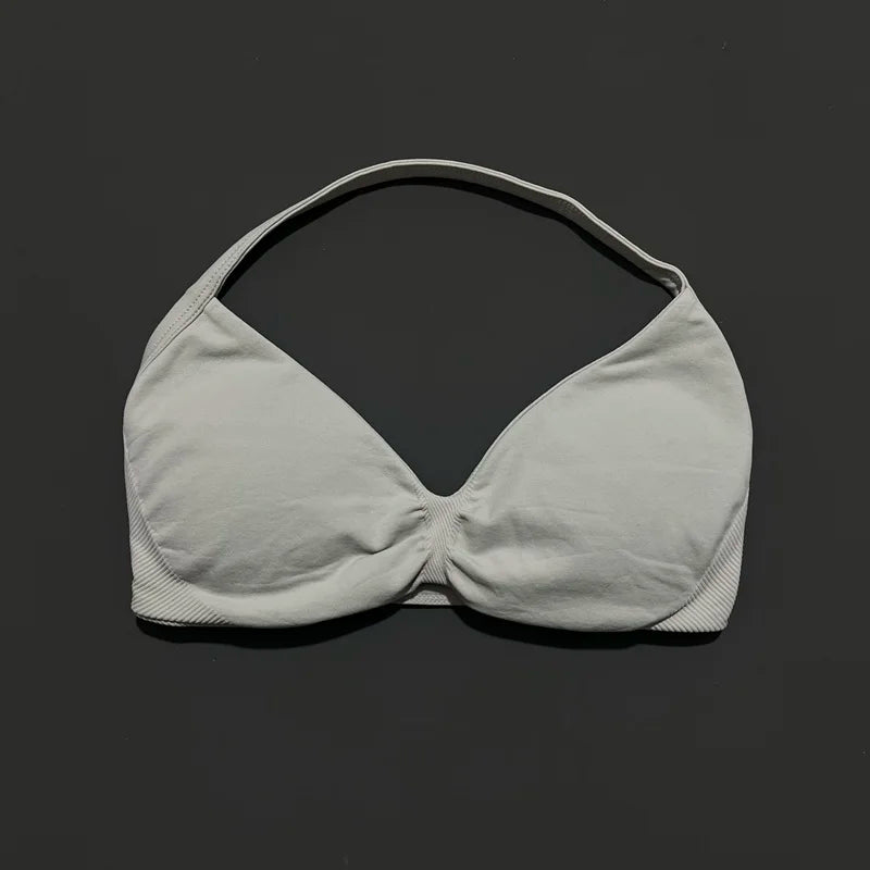 Women’s Halter Sports Bra – Open-Back Design