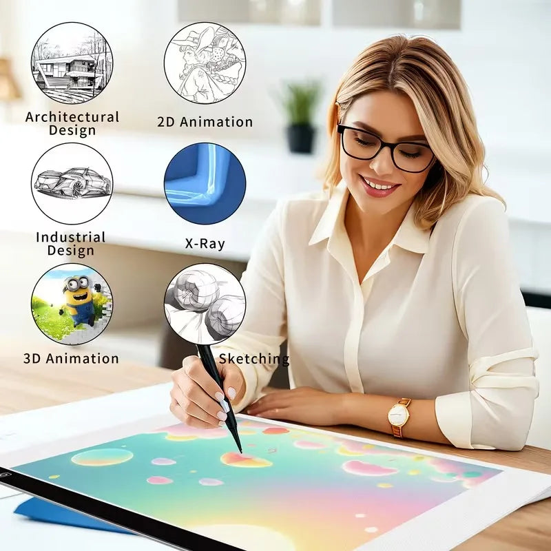 A3 LED Tracing Light Pad – 3 Brightness Levels