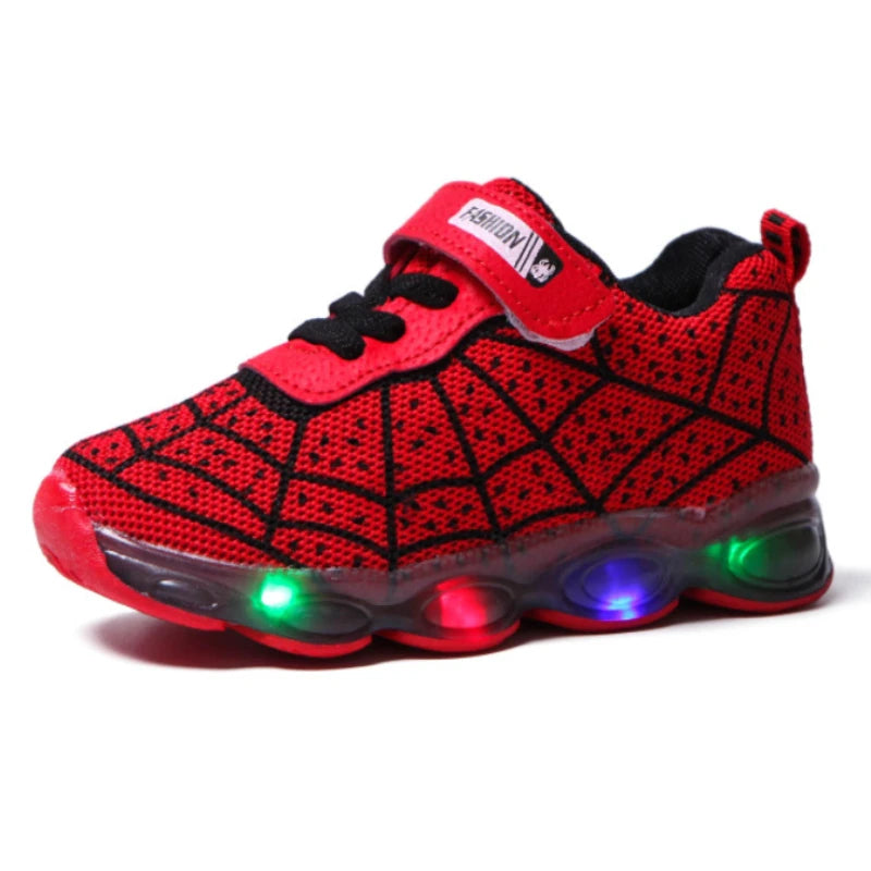 Kids’ Light-Up Spider Web Sneakers
