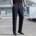 Men’s Lightweight Stretch Straight-Leg Pants – Elastic Waist