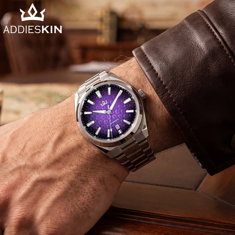 K014 Automatic Bracelet Watch – Patterned Dial