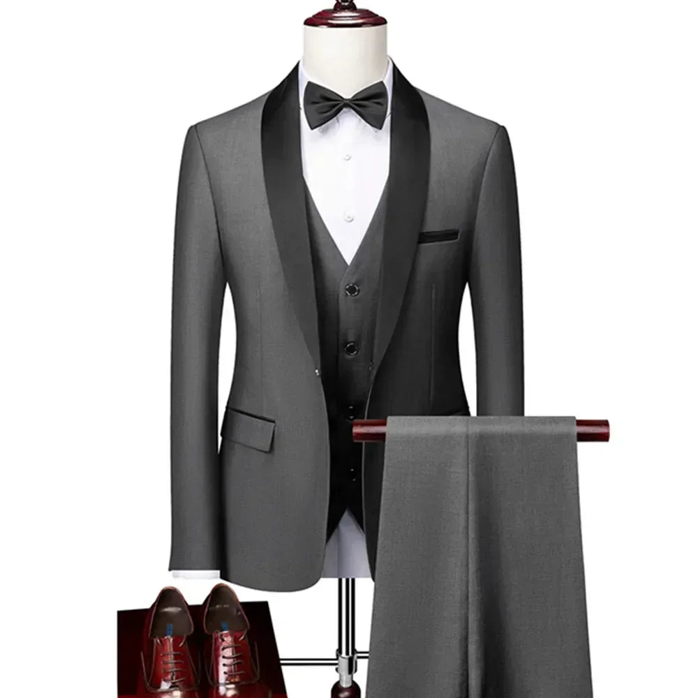 Men's Shawl-Lapel Tuxedo Suit for Weddings & Formal Events