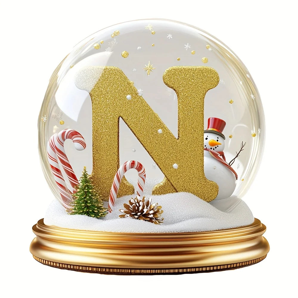 Christmas Initial Letter Desktop Ornament