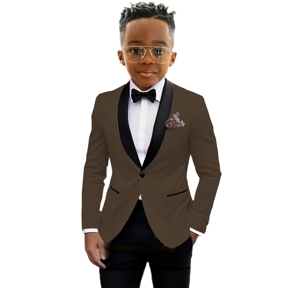 Boys’ 2-Piece Slim-Fit Suit Set – Blazer & Trousers, 2T–16T
