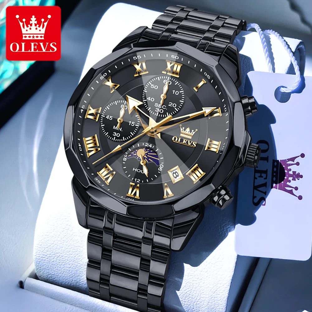 OLEVS 3675 Men's Stainless Steel Quartz Watch