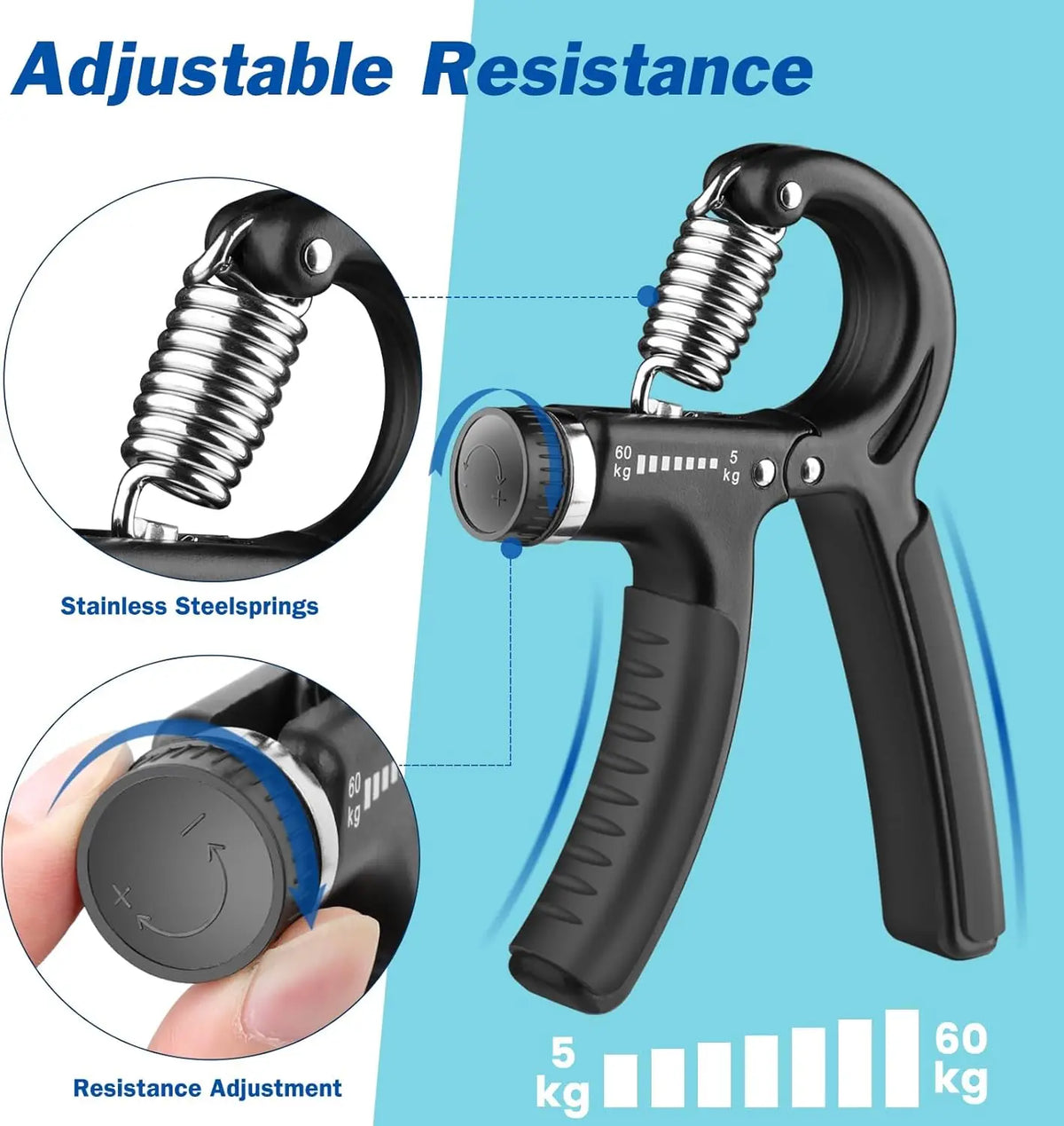 Adjustable Hand Grip Strengthener – One or Two Pieces