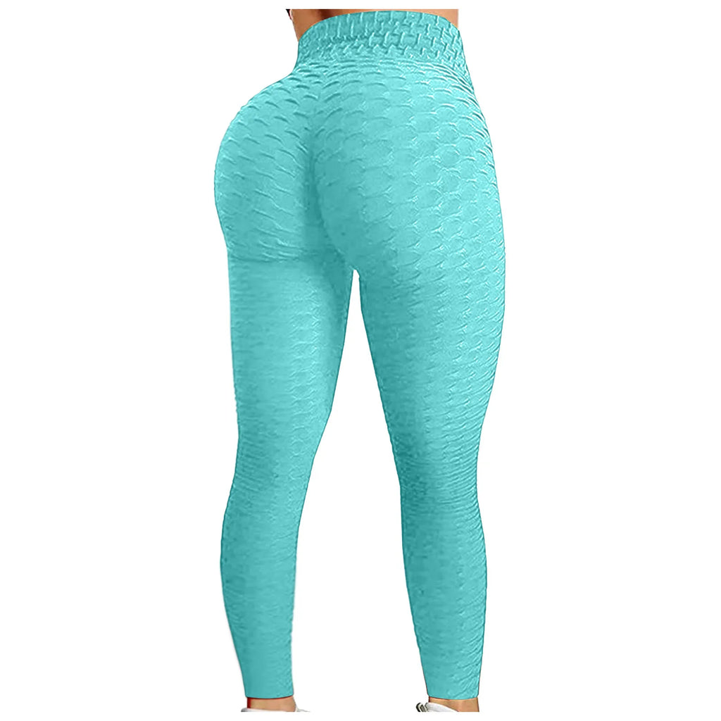Women’s High-Waist Bubble-Texture Leggings