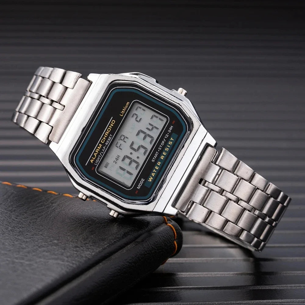 Retro Square Digital Wristwatch
