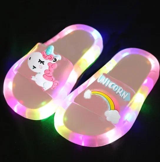 Kids’ Light-Up Cartoon Animal Slippers