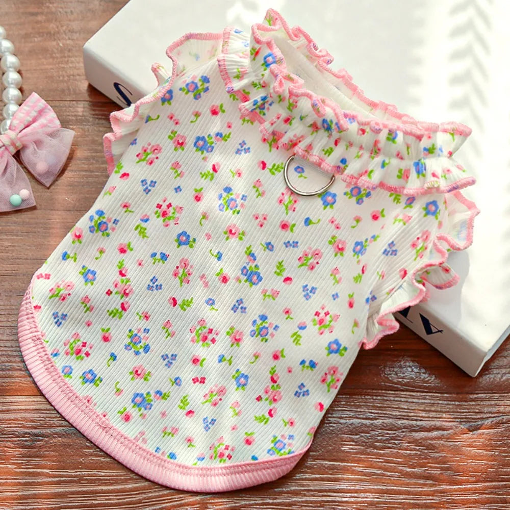 Floral Pet Dresses & Vests – Ruffled Styles