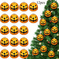 Halloween Ghost & Pumpkin Hanging Ornaments – 12 Pieces