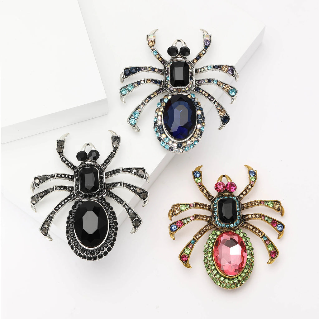 Beaut&Berry Jeweled Spider Brooch