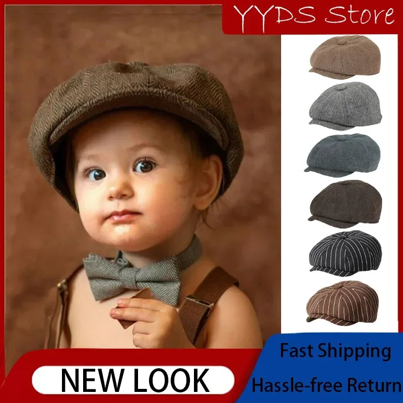 Kids’ Vintage-Style Newsboy Cap
