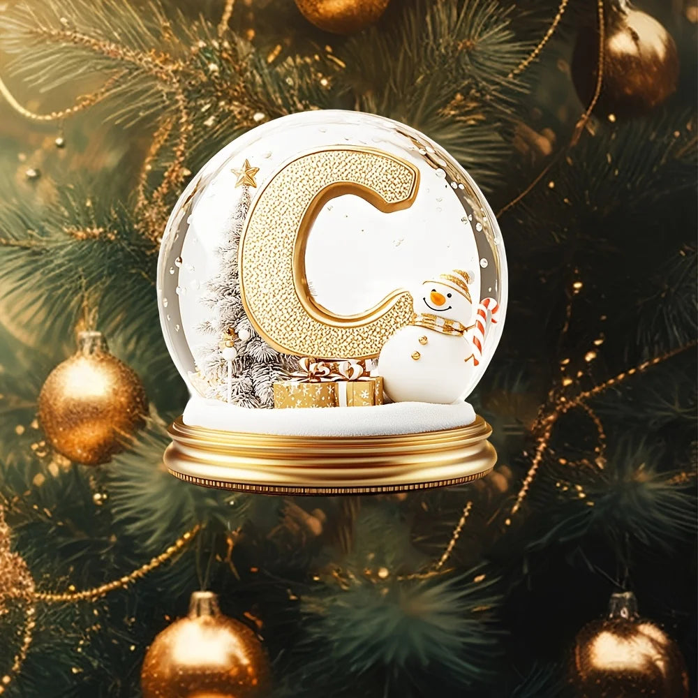 Christmas Initial Letter Desktop Ornament