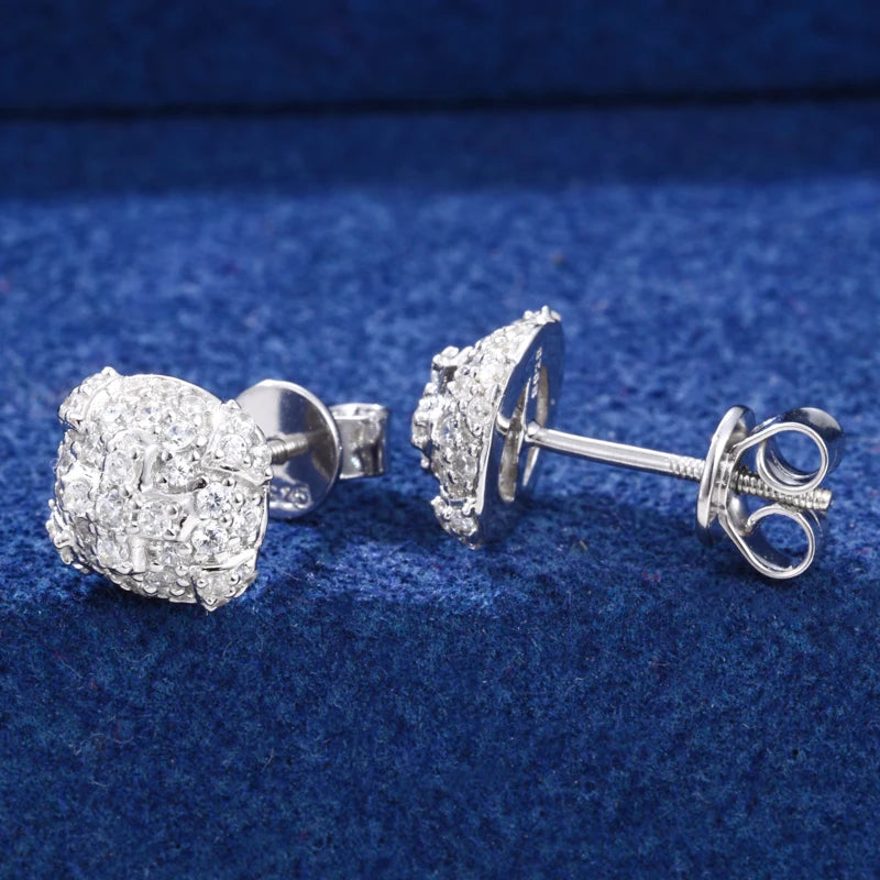 Cross-Design Stud Earrings – Gold-Tone & Silver-Tone Options