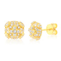 Cross-Design Stud Earrings – Gold-Tone & Silver-Tone Options