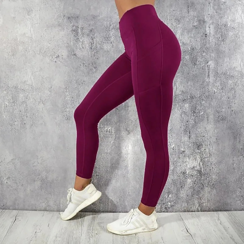 Women’s High-Waist Yoga Leggings with Side Pocket