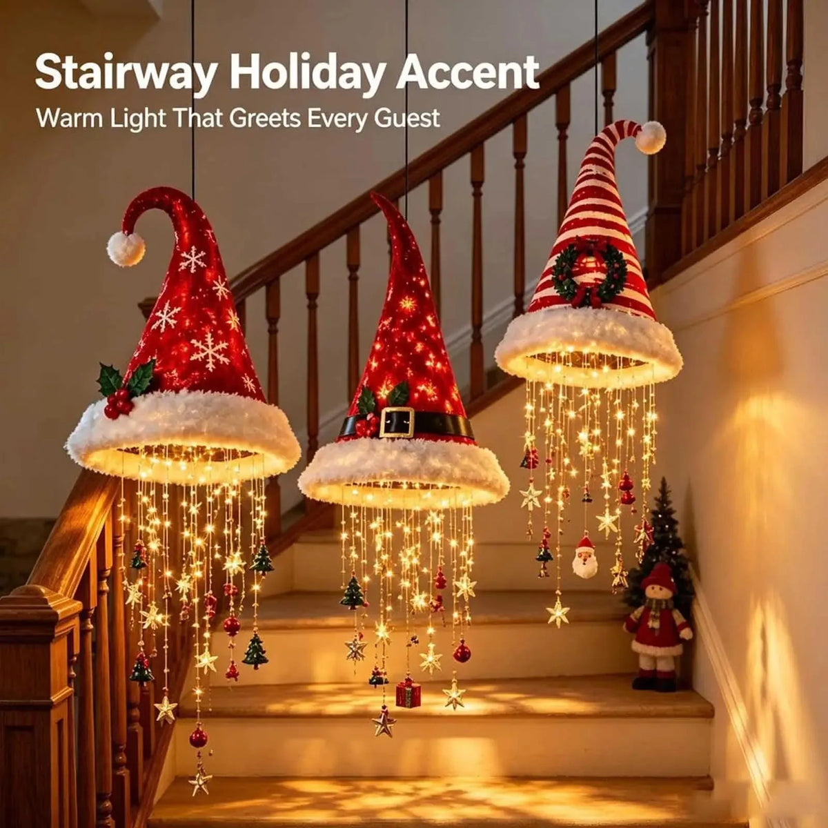 Santa Hat LED Hanging Decoration – Holiday Designs