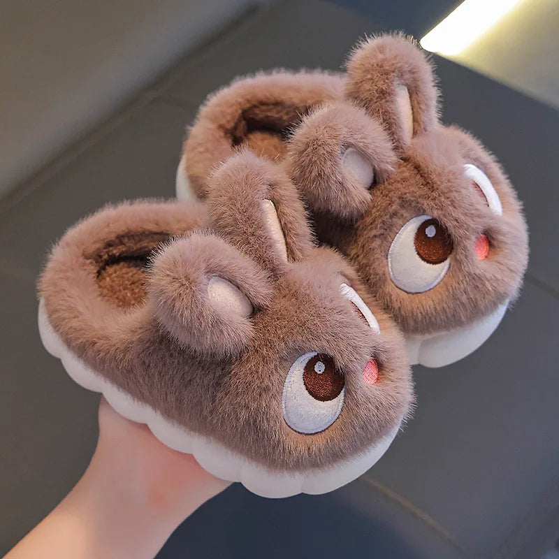 Kids’ Fluffy Rabbit Slippers