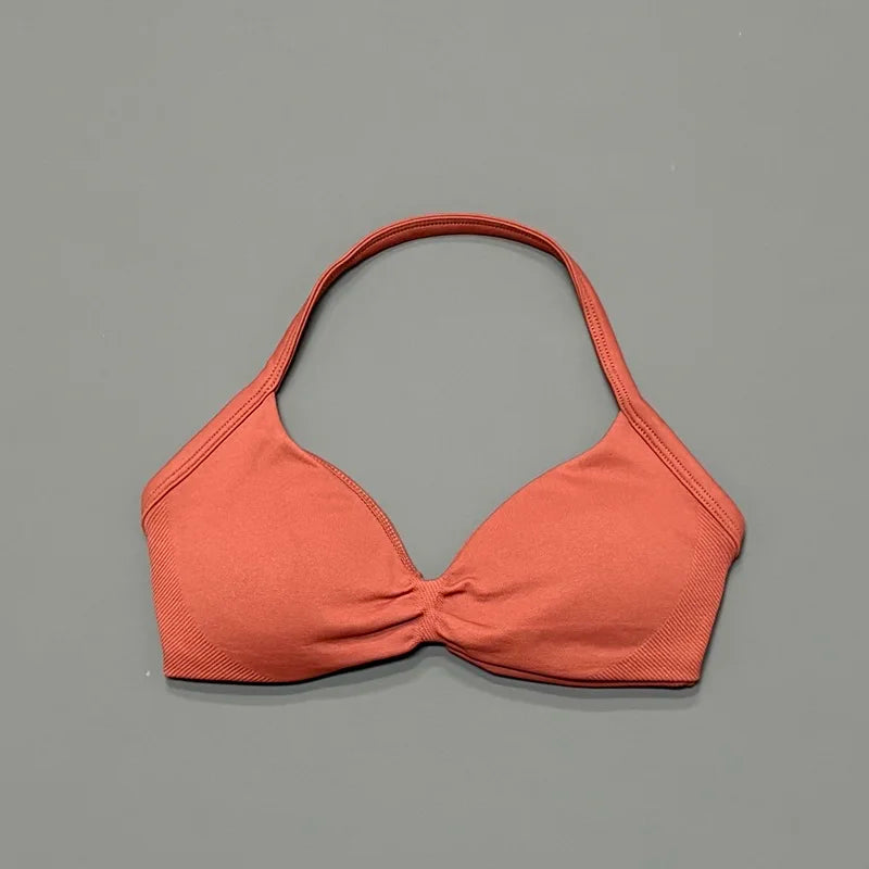 Women’s Halter Sports Bra – Open-Back Design