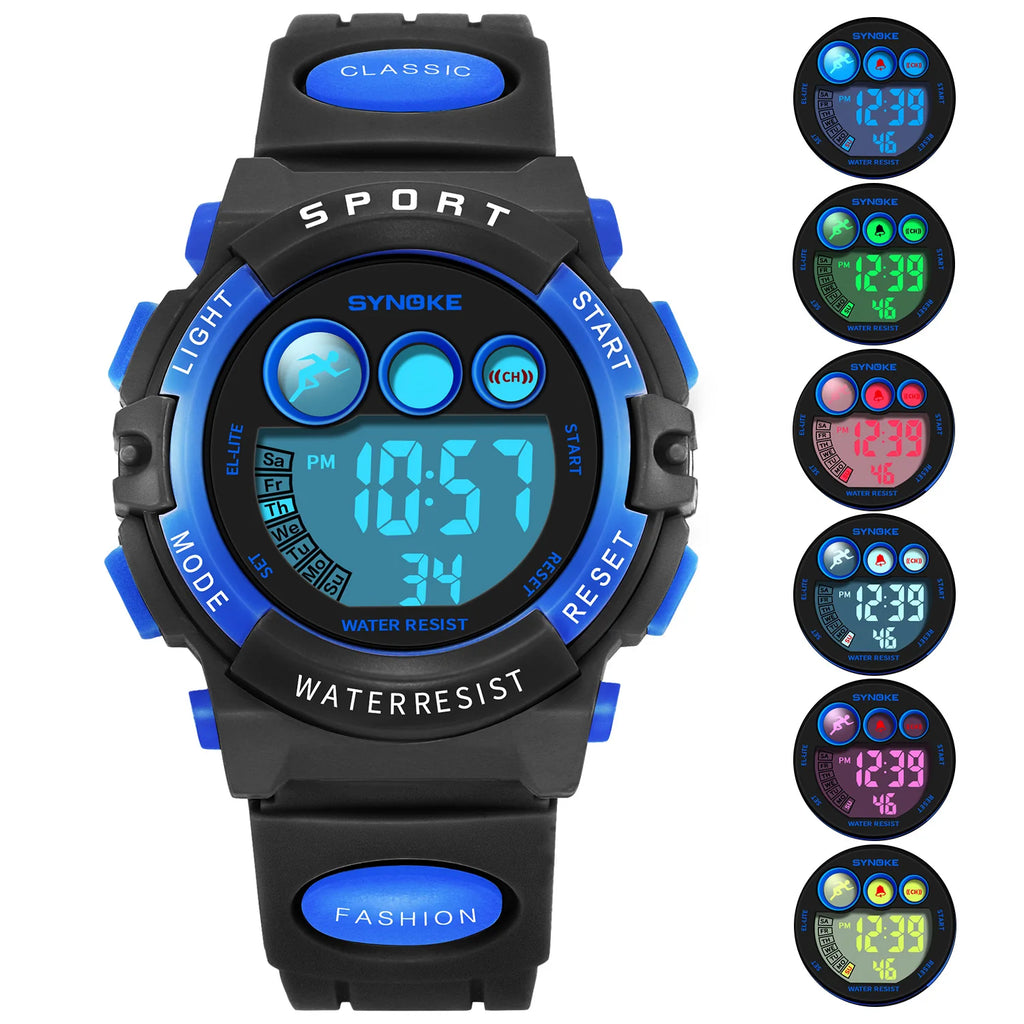 Kids' Digital Sport Watch with Backlight and Alarm