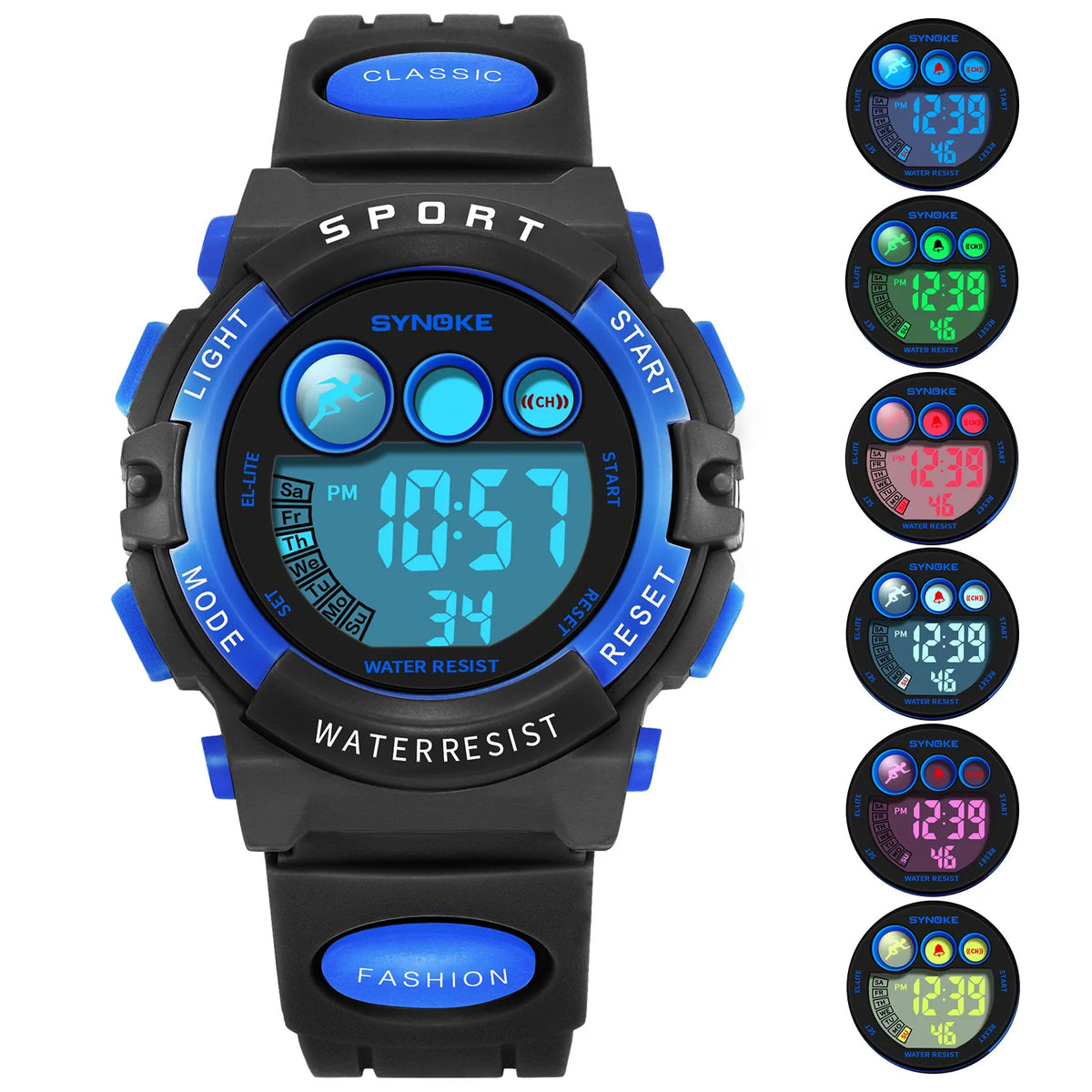 Kids' Digital Sport Watch with Backlight and Alarm