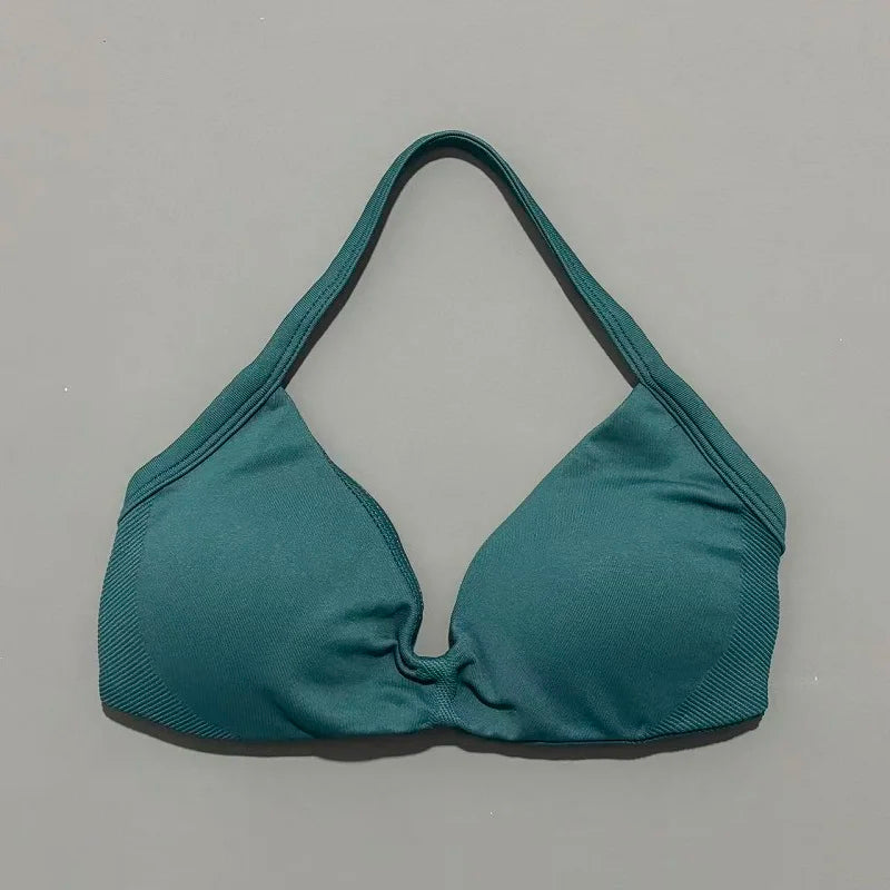 Women’s Halter Sports Bra – Open-Back Design