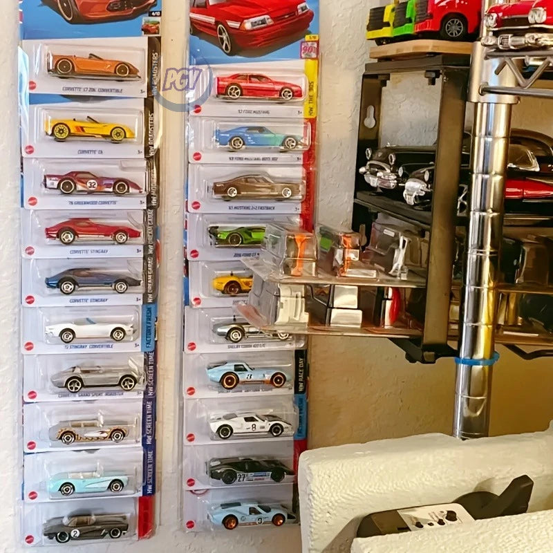 Wall-Mounted Diecast Car Display Organizer – 3, 5 or 10 Pieces