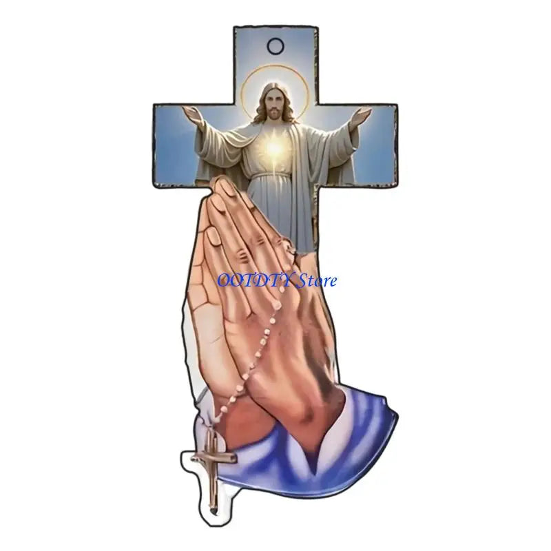 Acrylic Christian Cross Christmas Ornament
