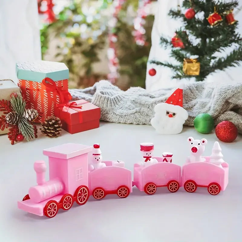 Mini Christmas Train Decorations – Holiday Colors