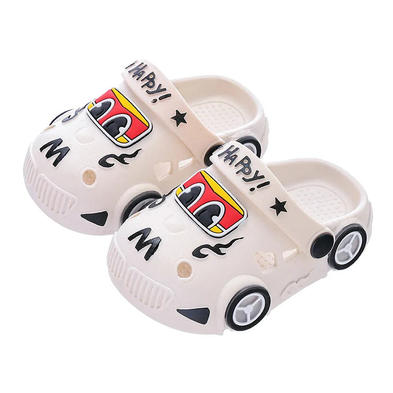 Kids’ Light-Up Car Clogs with Heel Strap