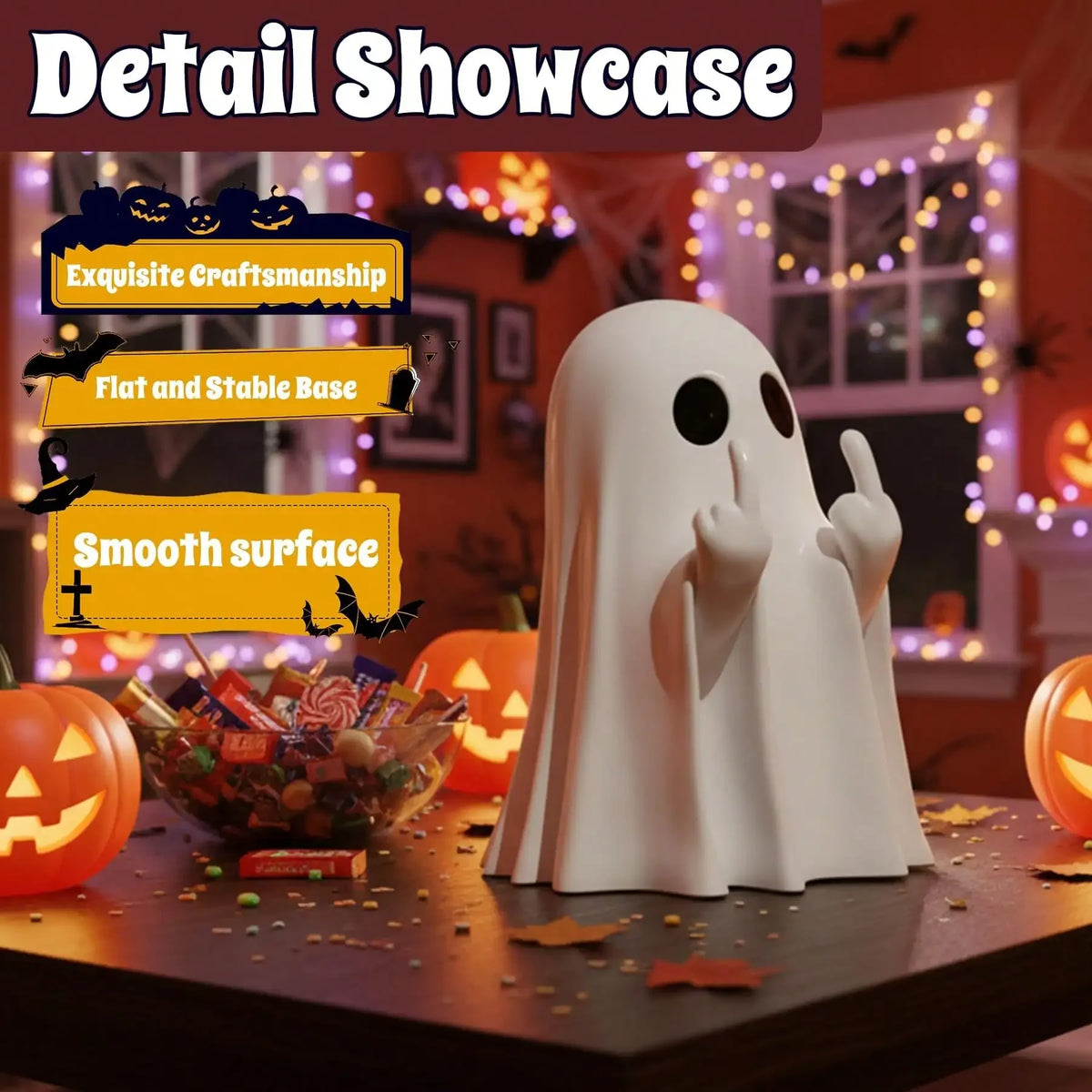 Middle-Finger Ghost Figurine – Adult Novelty Decor