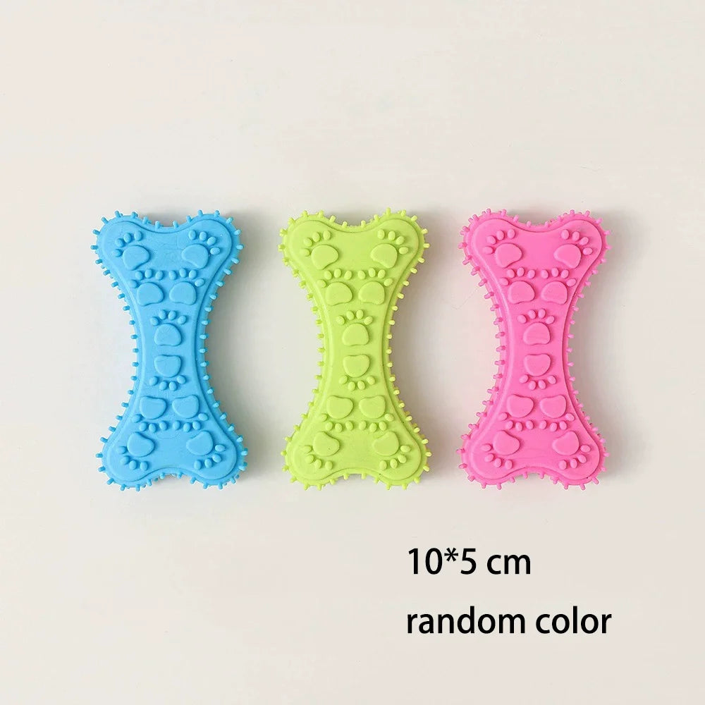 Textured Dog Play Toys – One or Three Pieces, Random Colors