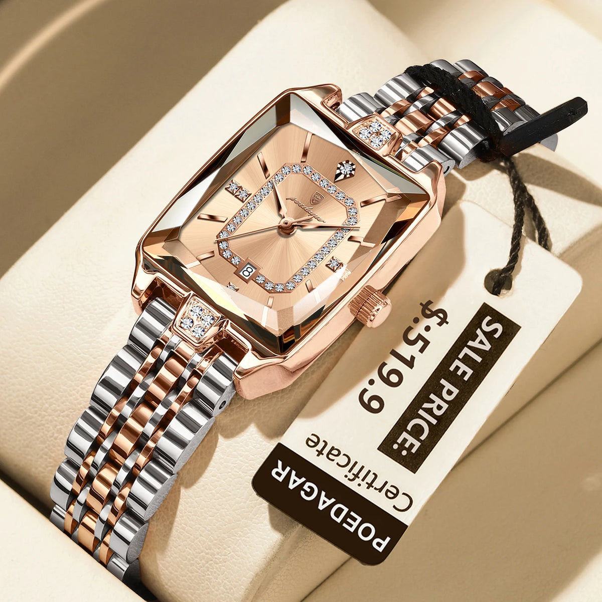 POEDAGAR 785 Women's Rectangular Quartz Watch