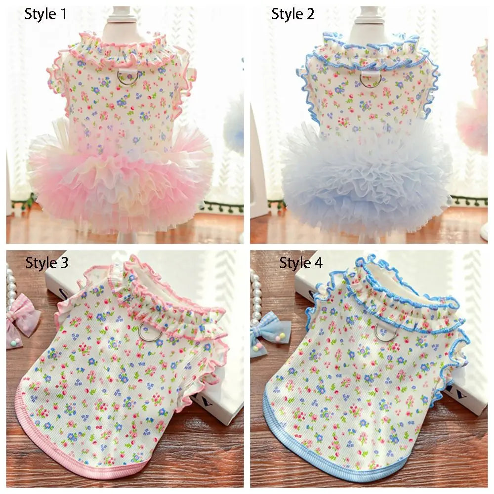 Floral Pet Dresses & Vests – Ruffled Styles