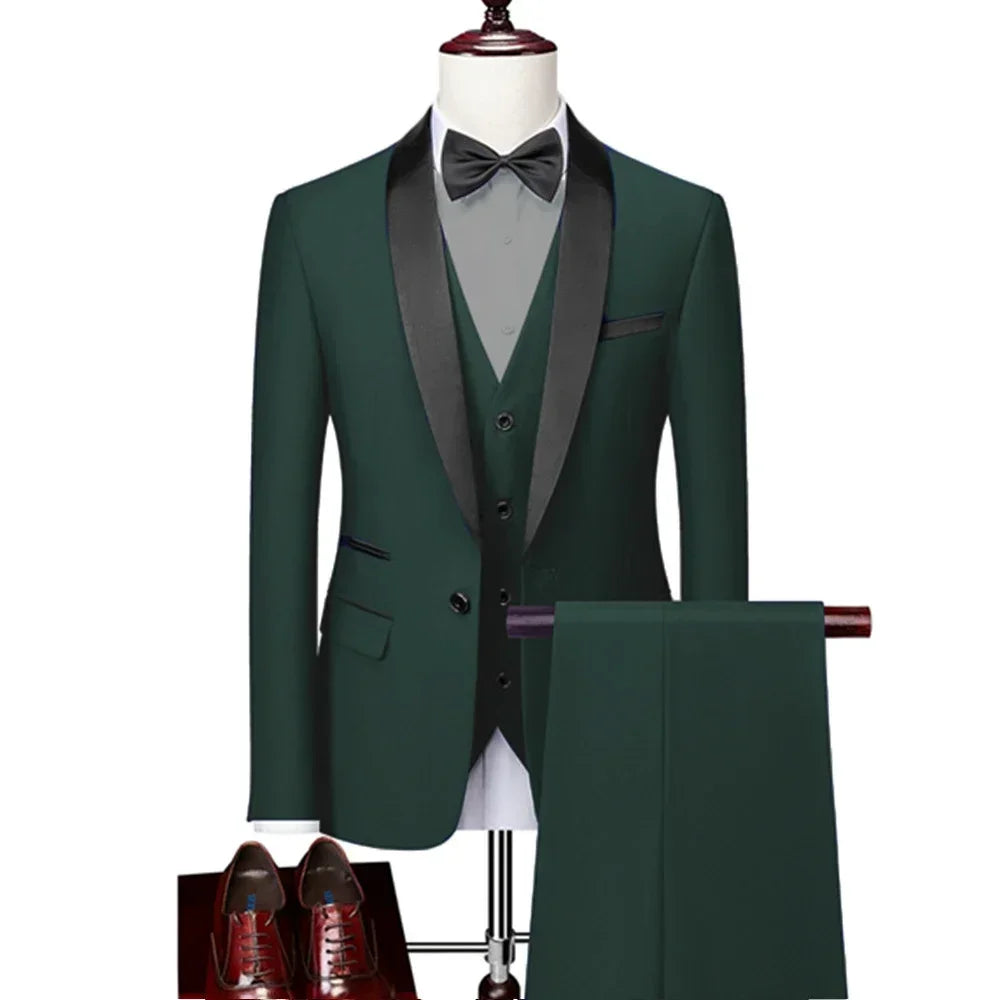 Men's Shawl-Lapel Tuxedo Suit for Weddings & Formal Events