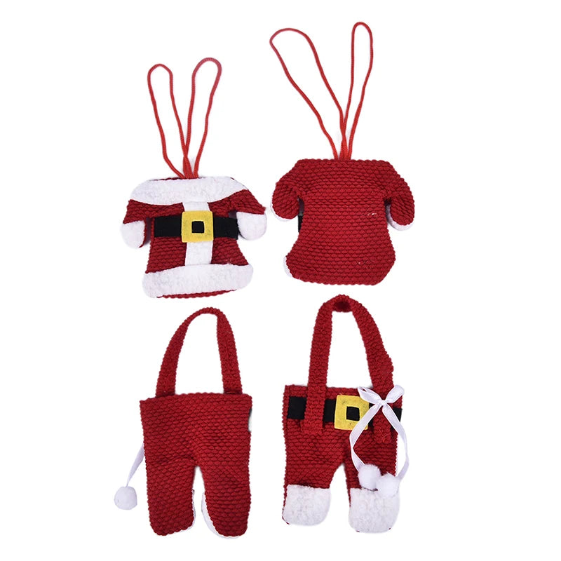 Santa Suit Christmas Cutlery Holders – 6 Pieces