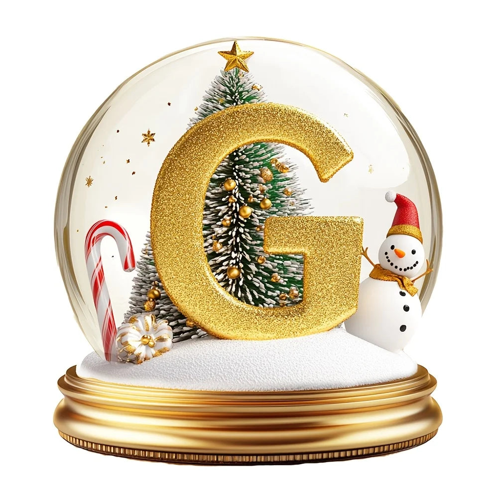 Christmas Initial Letter Desktop Ornament