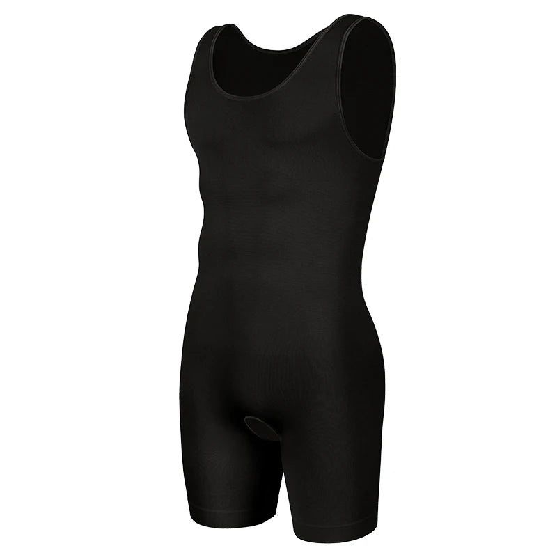 Men’s Sleeveless Shapewear Bodysuit – Black or Nude