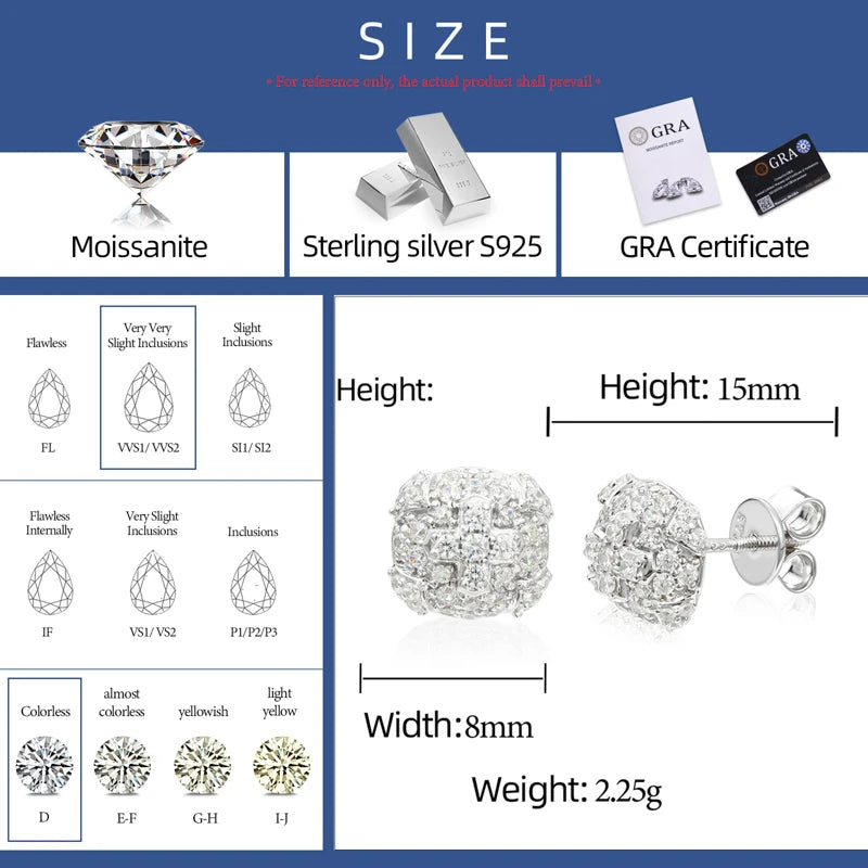 Cross-Design Stud Earrings – Gold-Tone & Silver-Tone Options