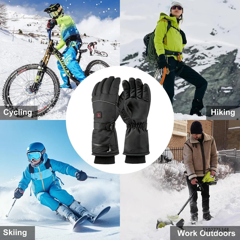 Rechargeable Heated Gloves with 3 Heat Settings