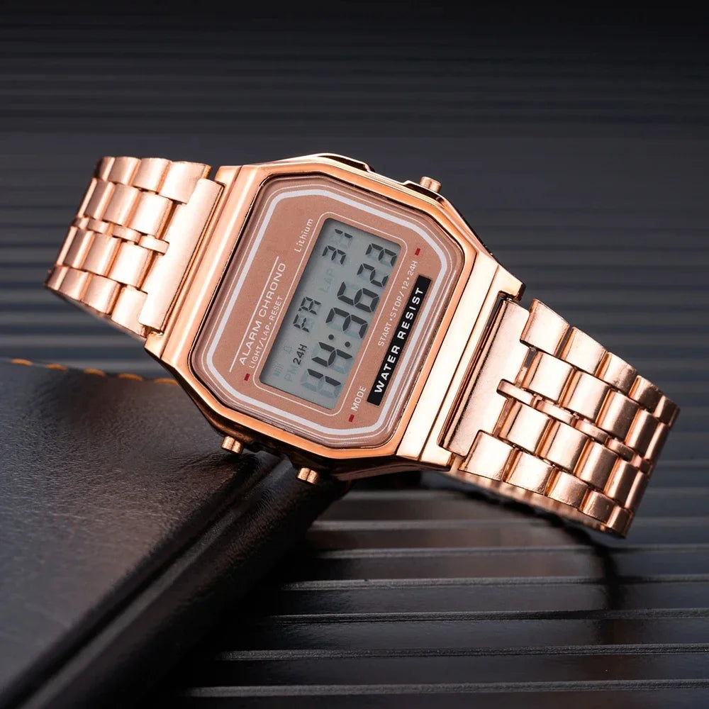 Retro Square Digital Wristwatch