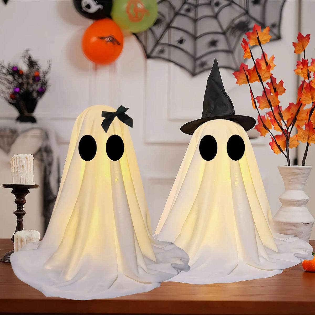 Light-Up Fabric Halloween Ghost – Tabletop Designs
