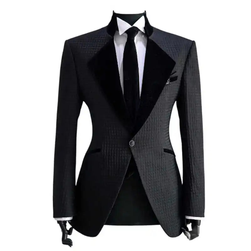 Men's Textured Formal Suit for Weddings & Evening Events