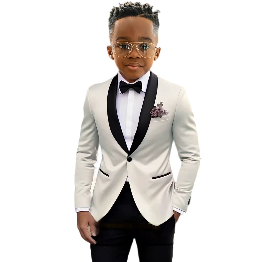 Boys’ 2-Piece Slim-Fit Suit Set – Blazer & Trousers, 2T–16T