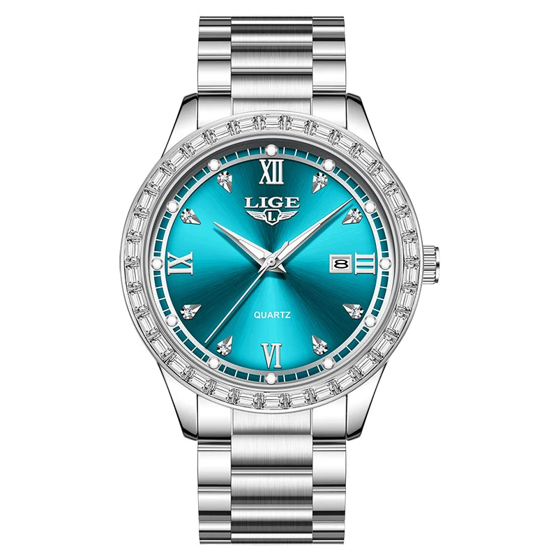 LIGE Women's Quartz Watch with Stainless Steel Band